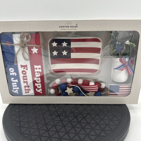 Kirkton House Fourth Of July Mini Tier Tray Display Set - Picture 1 of 3